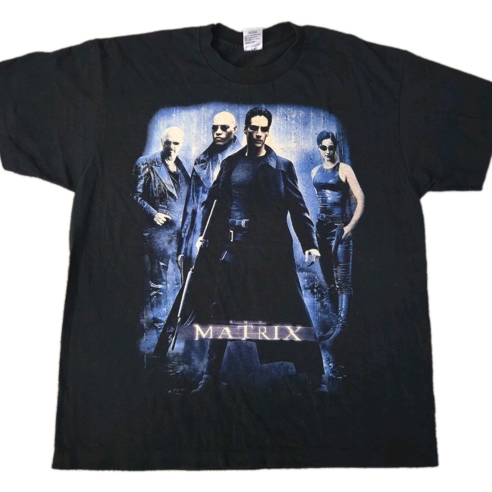 The Matrix Movie Promo Size XL Gem Single Stitch Modern T-Shirt Double Sided